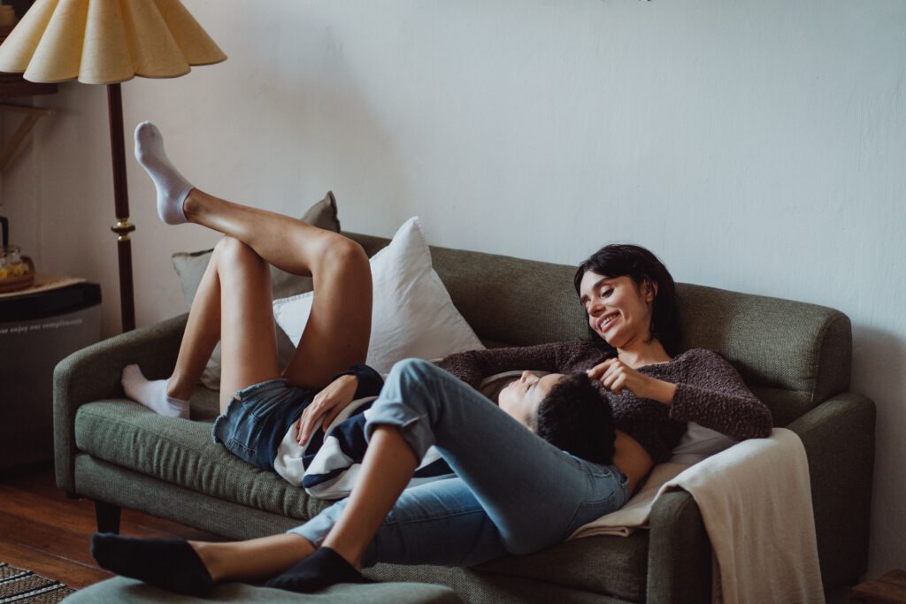 Couple enjoying an easier and more relaxed relationship