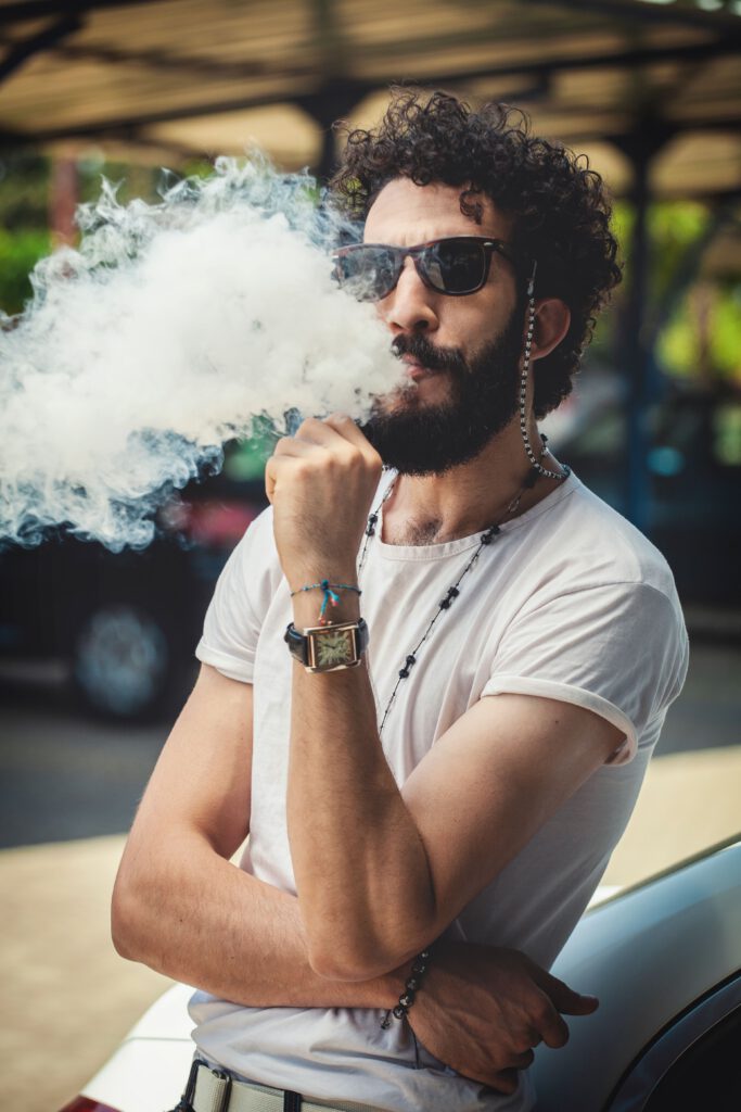 Person vaping — Stop Vaping service at Positive Thinking Therapy